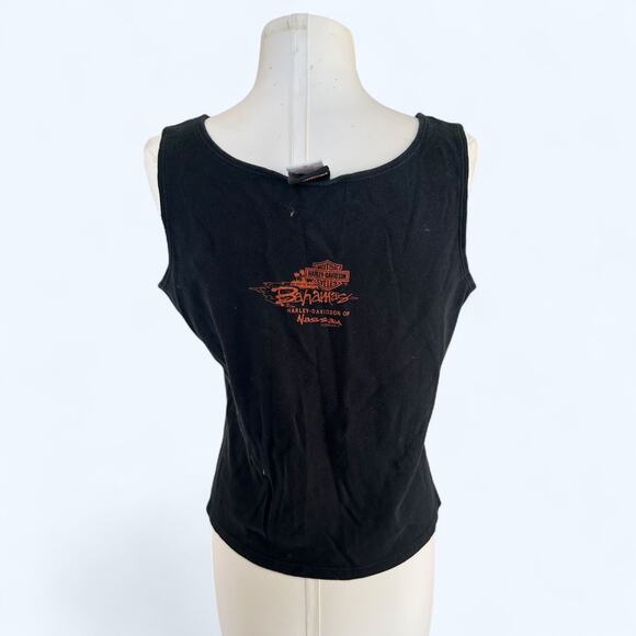 Vintage Y2K Pirates of the Carribean Harley Davidson Bahamas Rhinestone Tank XL - Picture 4 of 10
